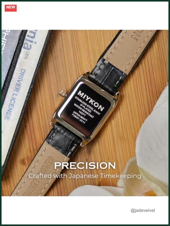 Women\'s Square Tank Watch Genuine Leather Japanese Quartz Water Resistant main image 5